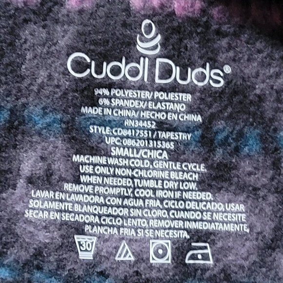 Cuddl Duds Grey Lavender Fuzzy Pajamas Size Small - Picture 2 of 10